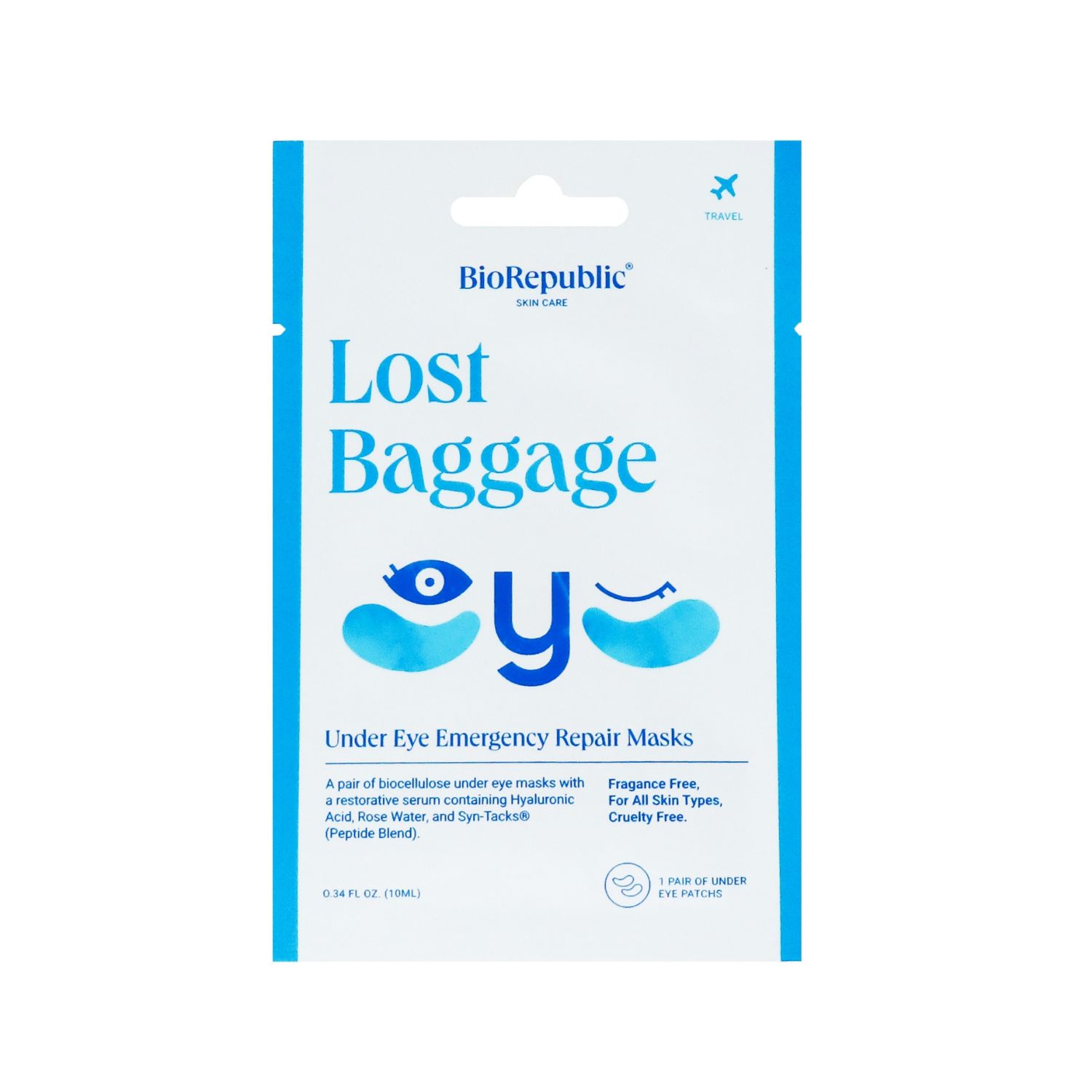 lost baggage uder eye emergency repair mask (mascarilla para ojos)